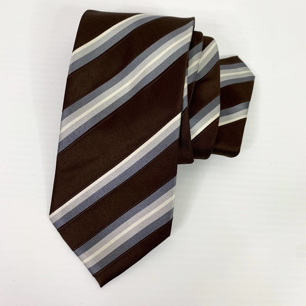 Westbury Neck Tie 100% Silk Diagonal Striped Br